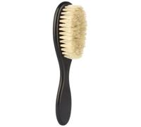 Brosse à cheveux en crin de cheval pour homme - Brosse portable pour le nettoyage de la barbe et le toilettage - Brosse humide et sèche - 15,5 x 4 cm