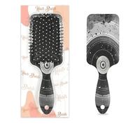 Brosse à cheveux en forme de disque de musique noire avec coussin d'air humide et sec - Brosse à cheveux démêlante en plastique pour enfants et adultes - Cadeau de rentrée scolaire pour homme et femme