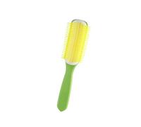 Brosse à cheveux en nylon à 9 rangées pour cheveux bouclés naturels - Peigne démêlant de voyage pour volumiser et séparer