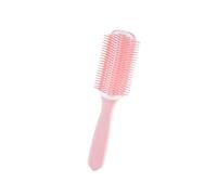 Brosse à cheveux en nylon à 9 rangées pour cheveux bouclés naturels - Peigne démêlant de voyage pour volumiser et séparer