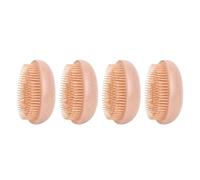 Brosse à cheveux en paille de blé, brosse démêlante en forme d'œuf, peigne coiffant portable pour tous les types de cheveux, matériau durable en paille de blé ABS, ensemble de 4