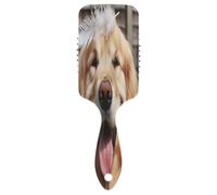 Brosse à cheveux en plumes de chien mignons, peignes antistatiques, peigne à cheveux pour femme