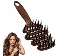 Brosse à Cheveux En Poils, Chauffante Pour Cheveux, Brosse Coiffante Pour Femmes Et Hommes, Volumisante Longue Durée, Massage Du Cuir Chevelu Pour Tous Types de Cheveux