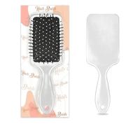 Brosse à cheveux en poils de cheval blancs phosphorescents avec coussin d'air humide et sec - Brosse à cheveux démêlante en plastique pour enfants et adultes - Cadeau de rentrée scolaire pour homme et