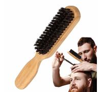 Brosse à cheveux en poils de sanglier, brosse à barbe douce avec poignée en bois, lisseur de barbe pour homme, peigne de toilettage pour cheveux, brosse à cheveux pour le visage, pour lisser, coiffer