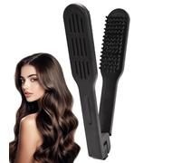 Brosse à cheveux en poils : double face, brillance naturelle avec manche en bois, peigne démêlant pour adolescents, équipement de beauté de coiffure, outil de lissage professionnel