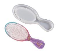 Brosse à cheveux en résine époxy - Peigne fait main - En silicone - Outil de coiffure pour bijoux - Facile à nettoyer