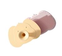 Brosse à cheveux en silicone pour bébé - Élimine la saleté du cuir chevelu - Produit de lavage de la tête de bébé - Jolie brosse de bain de dessin animé - Masseur pour nouveau-né