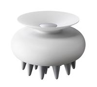 Brosse à cheveux en silicone pour cuir chevelu - Douche avec base d'aspiration puissante, peigne de massage flexible pour la relaxation, outil pour les types de cheveux, douche fixe à main