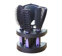 Brosse à cheveux Ensemble pour les femmes peignes de cheveux ensemble de massage de démêlage avec des outils de coiffure miroir violet