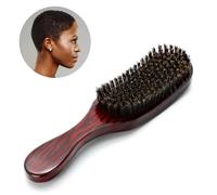 Brosse à Cheveux - GAROSA - Wave Brush - Poils de Sanglier - Moyennement Dur - Ergonomique