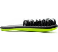 Brosse à cheveux Intirilife Mini brosse en vert - 15 x 6.5 x 3.5 cm - Brosse démêlante pour cheveux secs et mouillés avec poils en plastique Pratique pour le sac à main et les voyages