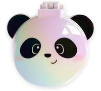 Legami - Brosse à cheveux avec miroir, thème panda, brosse pliable, s'ouvre et se ferme en un clic, pratique à transporter partout