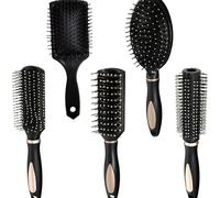 Brosse à Cheveux Magique - Ensemble de 5 brosses à Cheveux pour Le démêlage et Le Soin des Cheveux, adaptées pour Les Cheveux bouclés et Fins à épais - Appareil de Coiffure Anti-Cas