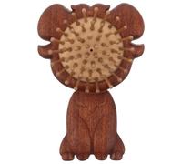 Brosse à Cheveux Massage Cuir Chevelu en Bois de Santal Rouge, Zodiaque | Poignée Ergonomique, Usage Maison ou Salon, Motifs Artistiques du Symbole du Bouc, Format Portable