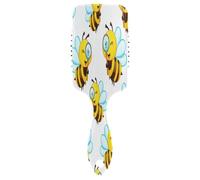 Brosse à cheveux mignonne en forme d'abeilles de dessin animé, brosse antistatique, masseur de cheveux pour femmes