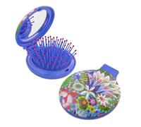 Brosse à Cheveux Miroir 2 en 1 - Lady Retro - Fleurs d'Eau
