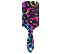 Brosse à cheveux mouillée avec imprimé léopard coloré fluo conçue pour la croissance des cheveux avec poignée ergonomique cepillo para pelo rizado