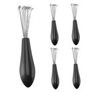 Brosse à cheveux nettoyant peigne outil de nettoyage griffes de nettoyage Mini dissolvant saleté cheveux avec râteau en fil métallique 5 pièces, ornements extérieurs