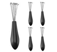 Brosse à cheveux Nettoyer pour peigne outil de nettoyage des griffes de nettoyage mini déménagement saleté cheveux avec râteau métallique Râteau 5 pcs...