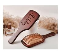 Brosse à cheveux personnalisée pour femmes et filles, brosse à cheveux en bois de bambou avec nom gravé personnalisé, brosse à cheveux de massage du cuir chevelu, cadeau de demoiselle d'honneur