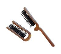 Brosse à cheveux pliable, brosse à cheveux de massage, antistatique, portable, format de poche, idéale pour les voyages pour cheveux secs et humides