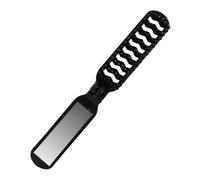 Brosse à cheveux pliable - Peignes de voyage avec miroirs - Brosse à cheveux compacte - Peigne de poche pour cheveux épais et bouclés - Pliable pour voyage, voiture, sac de gym