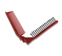 Brosse à cheveux pliable portable de voyage compacte peigne à cheveux double tête peignes antistatiques pour homme et femme