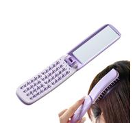 Brosse À Cheveux Pliante Avec Miroir - Brosse À Cheveuxx Pliable, Peigne De Massage Portable, Petite Brose À Cheveux De Voyage Pour La Salle De Sport Quotidienne, Le Travail, L'école, Le Maquillage, L