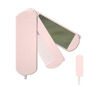 Brosse à cheveux pliante - Brosse de voyage de 97 pouces | miroir en verre ABS - à cheveux pliable avec miroir intégré, design léger et rangement peu encombrant, pour les voyages, le bur