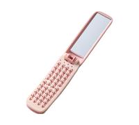 Brosse à cheveux pliante - Peigne miroir compact, outil de coiffure de voyage portable, brosse de massage démêlante polyvalente | Pour femmes filles sac à main salle de sport affaires travail école dé