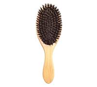 Brosse à cheveux Poignée en bambou naturel Poils de sanglier Brosse Anti-statique Cheveux Cuir chevelu Paddle Brosse à cheveux Gasbag Massage Peigne Outil de soins capillaires