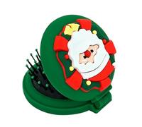 Brosse à cheveux portable | Peigne à cheveux motif Père Noël bonhomme de neige | Brosse de voyage ronde compacte peigne de massage, outil de coiffure pour sac à main de poche