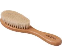 Brosse à cheveux pour bébé Youha - matériaux 100 % naturels - en poils de chèvre - évite les démangeaisons et le grattage - brosse douce pour bébé - soin des cheveux de bébé
