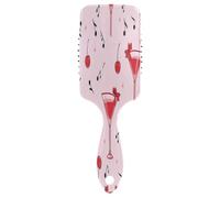 Brosse à cheveux pour cheveux épais, bouclés, fins, longs, courts, mouillés ou ajoute de la brillance et rend le peigne lisse pour homme, femme, enfant, cerise, Noël, sans couture