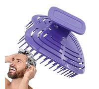 Brosse à cheveux pour homme avec poignée ergonomique, peigne doux en TPE et outil de nettoyage, parfait pour père, ou petit ami, 10,7 x 8,9 cm
