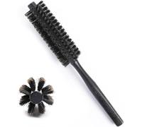 Brosse à cheveux pour homme et femme - Petite brosse à cheveux ronde - Brosse à barbe pour homme - Noir
