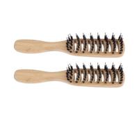 Brosse à Cheveux pour Hommes, Peigne Creux à 9 Rangées, Design Ergonomique, Peigne de Coiffure en Bambou pour Hommes et Femmes, Léger et Portable, Imitation Poils D'animaux pour