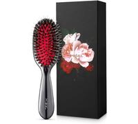 Brosse À Cheveux Professionnelle En Poils De Sanglier Pour Femmes Et HommesDémêle Tous Types De Cheveux Naturels Et ExtensionsRéduit La CasseIdéal Pour Cheveux Ondulés Et RaidesPetit
