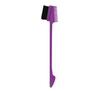 Brosse à cheveux professionnelle pour femme - Brosse à cheveux double contrôle avec peigne lisse, idéale pour le soin du coiffage, contrôle précis des bords (violet, taille unique)