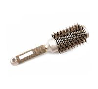 Brosse à cheveux ronde avec poils de sanglier, peigne de séchage thermique en céramique antistatique pour la coiffure et le bouclage
