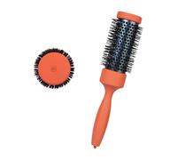 Brosse à cheveux ronde en céramique renforcée en aluminium pour salon de coiffure, protection thermique, manche en bois de hêtre antidérapant, noyau en aluminium
