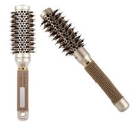 Brosse À Cheveux Ronde En Poils De Sanglier, Pour Sécher Les Cheveux, Coiffer, Boucler, Or (1 Pouce Et 1.3 Pouce), 2 Pièces