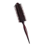 Brosse à Cheveux Ronde Pour Brushing Curls Curly Styling Brush Avec Manche En Bois Naturel Coiffer Les BoucléS Et Secs Femmes Hommes De Coiffage Peigne SèChe Barbe Fins Lissage Courts Longs