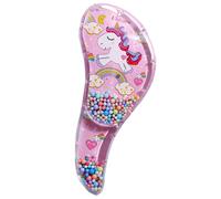 Brosse à cheveux rose - Licorne avec boules