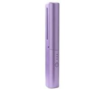 Brosse à cheveux sans fil : outil de coiffure portable rechargeable, peigne chauffant léger | Mini fer à lisser alimenté par USB avec fonction de curling à double usage, appareil compact A