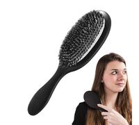 Brosse à cheveux sans shampooing - Brosse à cheveux démêlante anti-frisottis - Peigne portable, brosse à cheveux à poils sans nœuds pour cheveux épais, hommes, femmes, , ajoute de la brillance