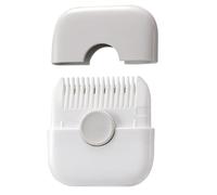 Brosse à cheveux, tondeuse à cheveux pointes fourchues pour femme 2 en 1, mini brosse portable mignonne, bouton amovible anti-poussière, tondeuse réglable en acier inoxydable, gris