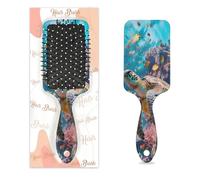 Brosse à cheveux tortue océanique, poisson de corail tropical, mer, humide et sec, brosse à cheveux à coussin d'air, brosse à cheveux démêlante en plastique pour enfants, adultes, cadeau de rentrée