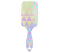 Brosse à cheveux triangulaire arc-en-ciel dégradé lisse pour cuir chevelu homme, brosse de massage pour cheveux fins avec poignée ergonomique cepillo anti-frisottis para cabello